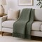 Edge Collections - 50" x 67" - Green - Cozy Woven Throw Blanket for Warmth and Style - 1 Piece